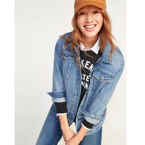Denim Jacket Boyfriend Fit NWOT (XLP)